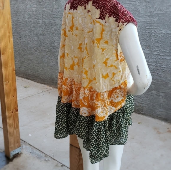 Free People Yellow Multi Gotta Have You Tunic Top Casual Dress - Picture 8 of 11
